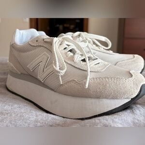 New Balance Cream and White Women's Sneakers